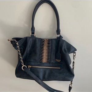 Dolce Vita Black Satchel Tote Crossbody Bag